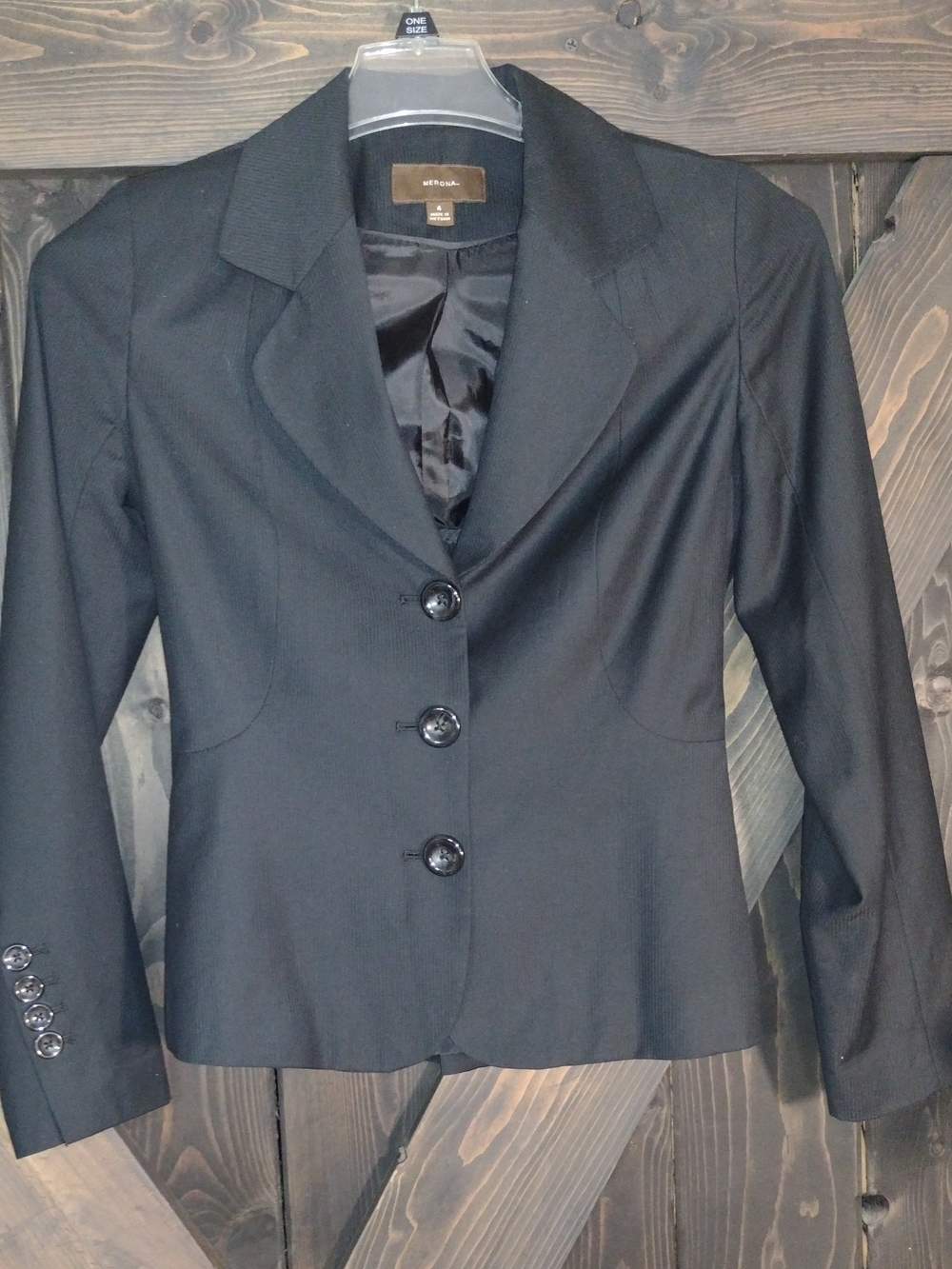 Merona Black Women’s Tailored Blazer Jacket - Size 4